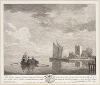 KG 15218
<br/>
Marine met lichtbaak en roeiboot
<br/>
<em>Major, Thomas (1714-1799)</em>